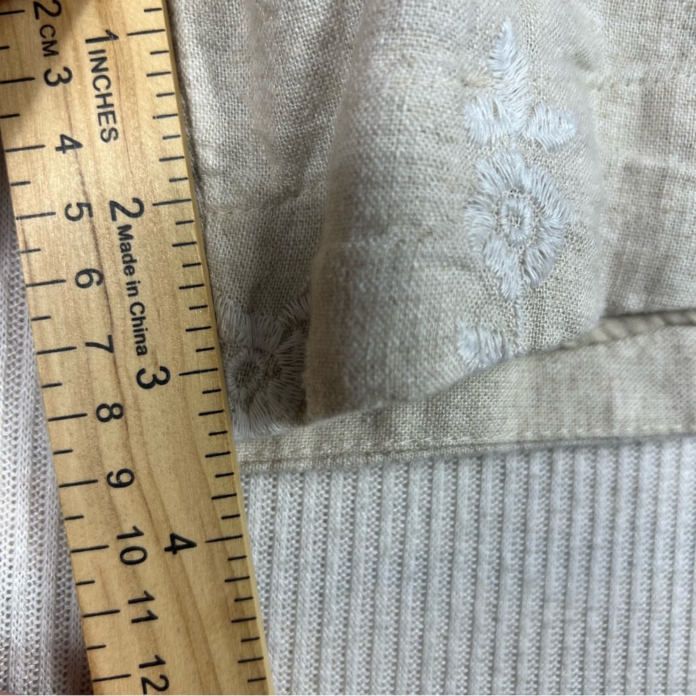 Abercrombie & Fitch Linen Blend Embroidered Pull On Shorts MEDIUM - Picture 15 of 16